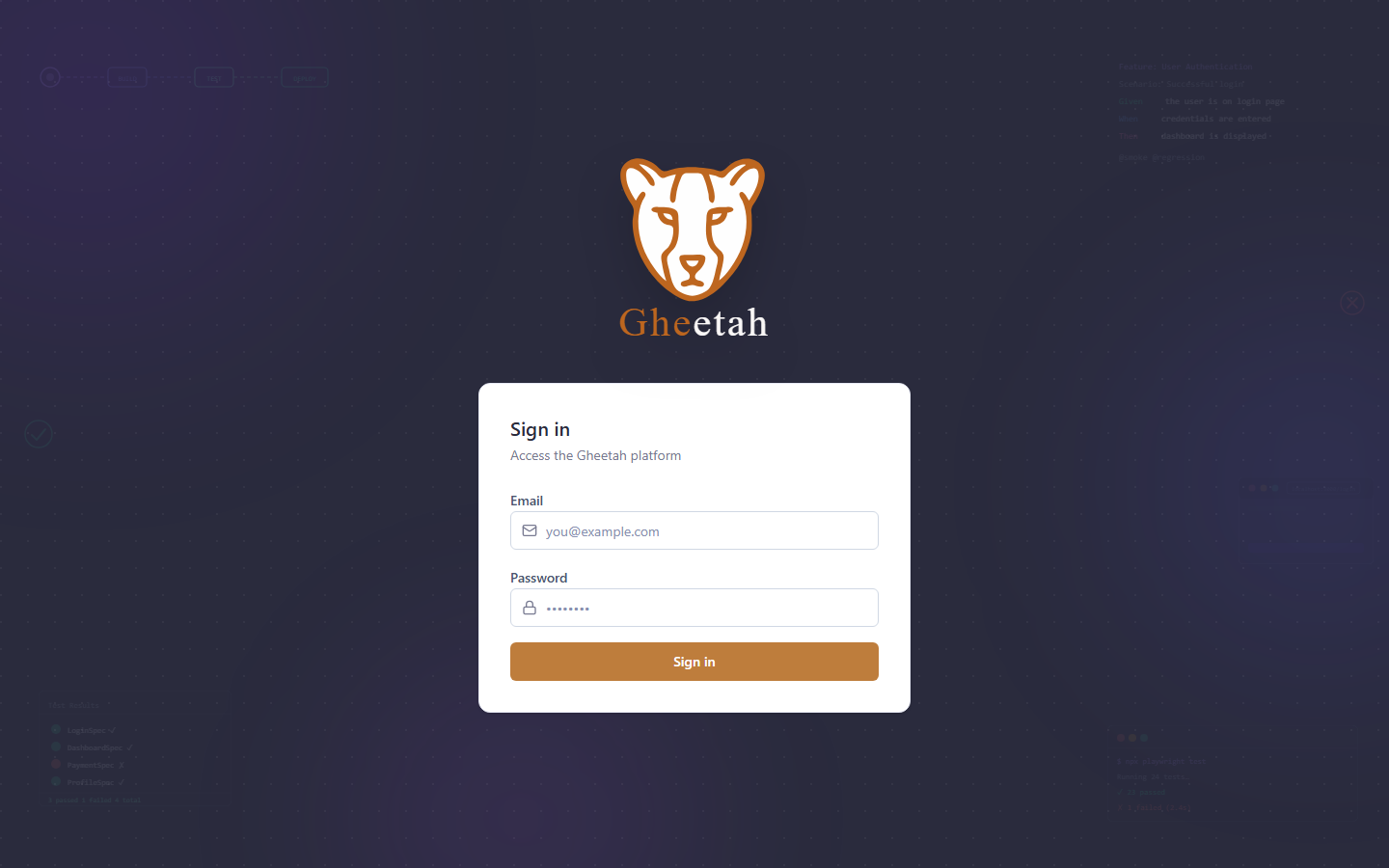 Open the sign-in page